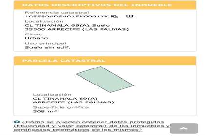 Plot for sale in Titerroy (santa Coloma), Arrecife, Lanzarote. 